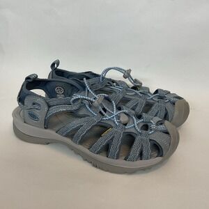 KEEN Women Size 8 Whisper Closed Toe Sport Sandals Smoked Blue Hiking Trail Shoe